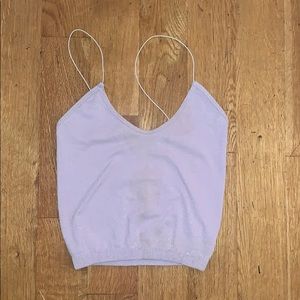 Free people lavender sparkly crop top